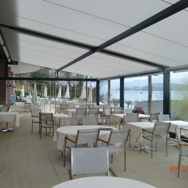 Beschattung und Verglasung im Hotel Hermitage **** 