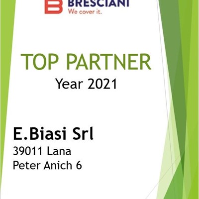 Diploma - Bresciani Top Partner 2021