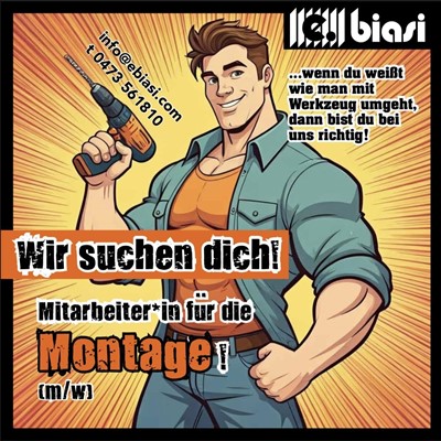 Wir suchen Mitarbeiter*in für die Montage